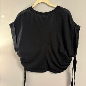 ALLSAINTS Mira satin crop tee